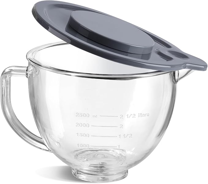 Gdrtwwh Glass Bowl for KitchenAid 4.5-5 Quart