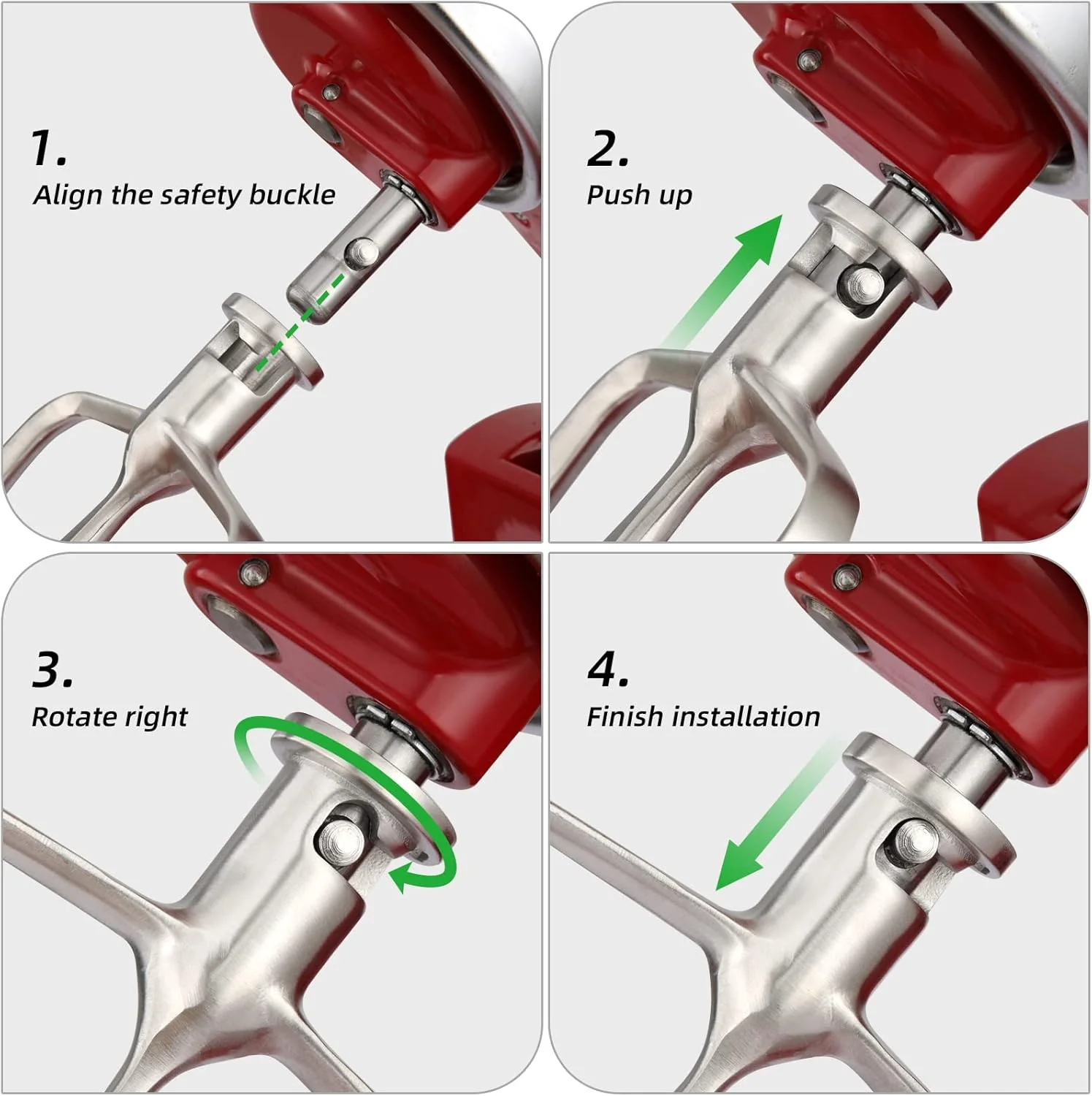 Gdrtwwh Stainless Steel Flat Beater Attachment for KitchenAid 4.5