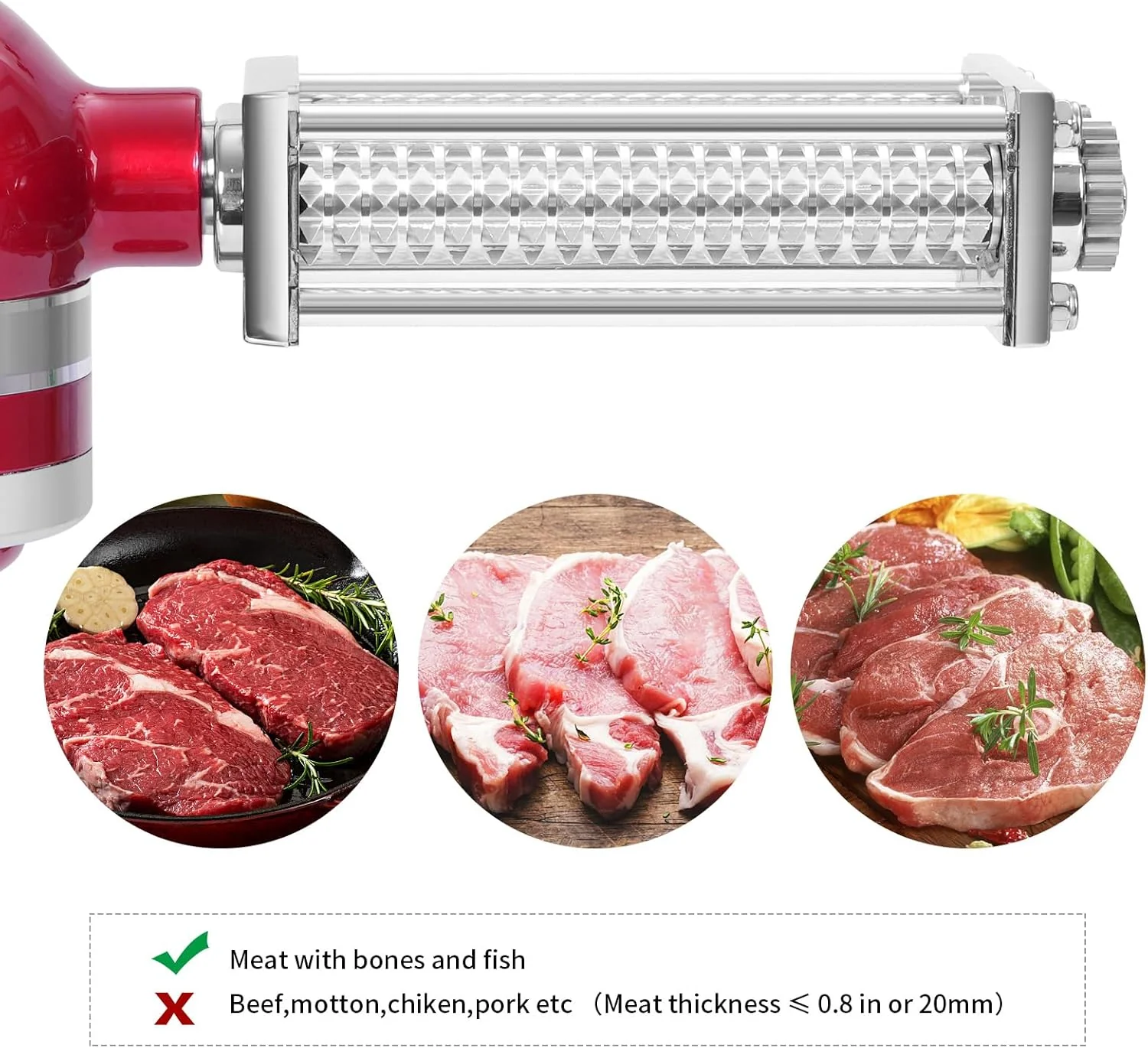 Gdrtwwh Meat Tenderizer Attachments for All KitchenAid Stand Mixers