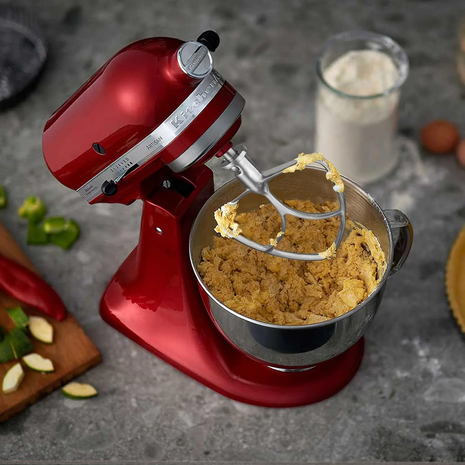 Gdrtwwh Wire Whip Dough Hook Flat Blade for KitchenAid