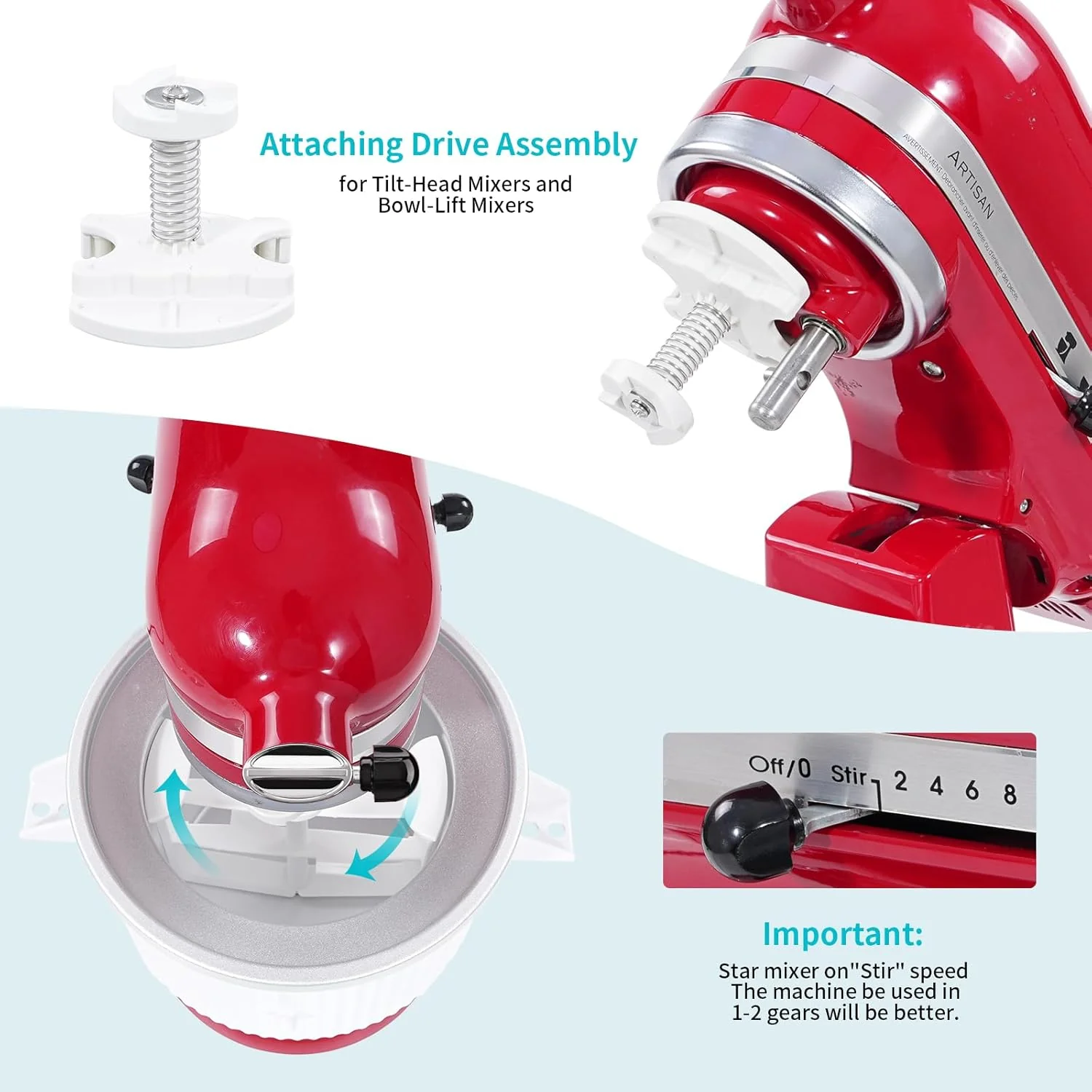 Gdrtwwh Ice Cream Maker Parts for KitchenAid Mixer