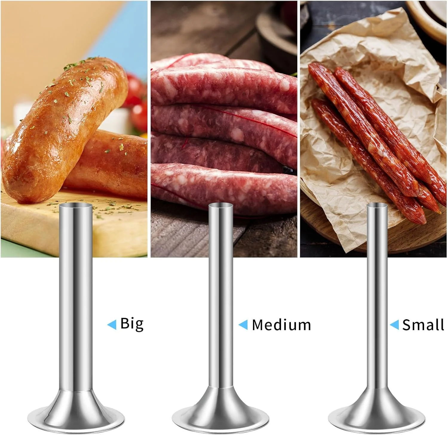 Gdrtwwh Sausage Stuffer Stuffer Tubes for Meat Grinder Attachment